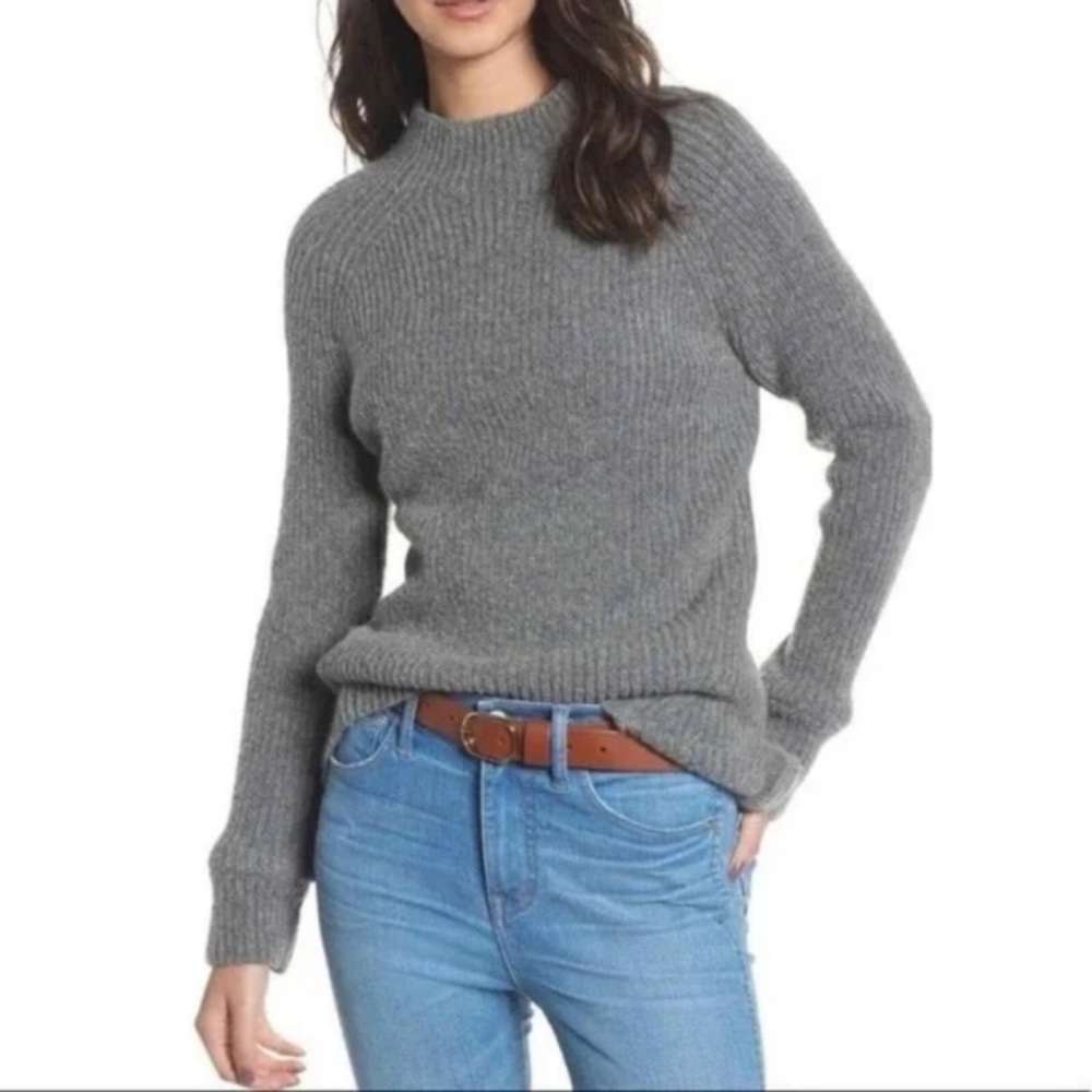 Madewell Gray Turtleneck Sweater